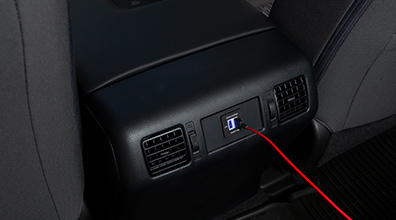 Dual USB Power Port Rear Seat Charge Station