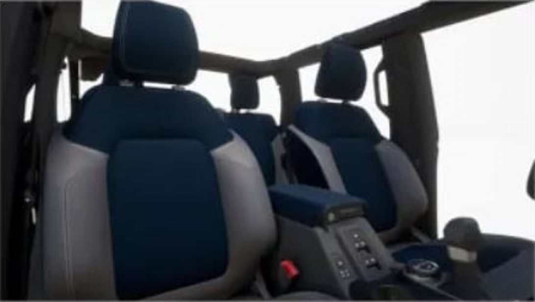 Leather-Trimmed/Vinyl Seats - Dark Space Gray with Navy Pier