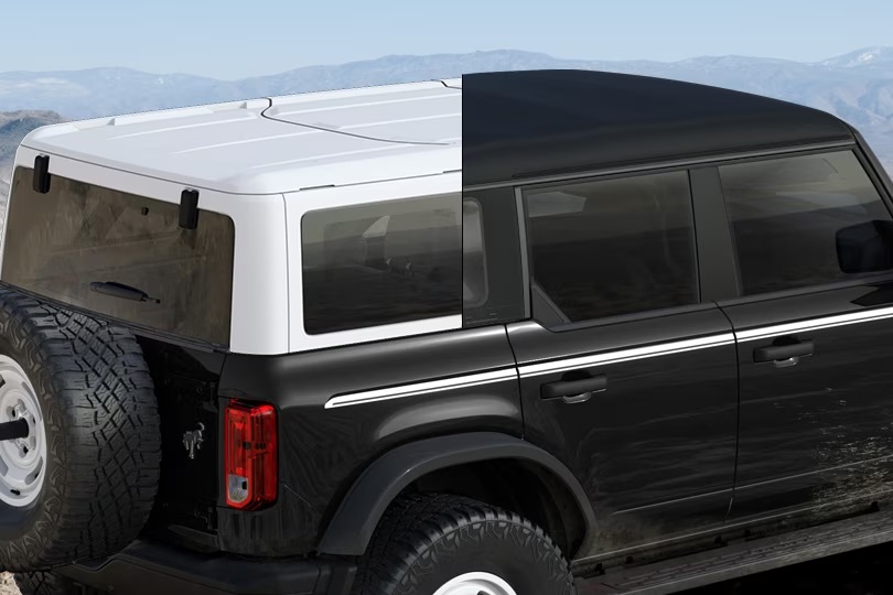 Dual Tops - Modular Oxford White-Painted Hard Top + Black Soft Top