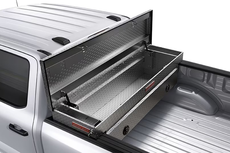 Premium Aluminum Crossbed Storage Toolbox by Weather Guard - Bright