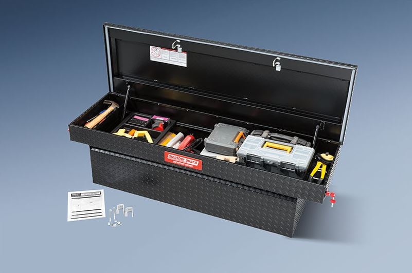 Aluminum Crossbed Toolbox by Weather Guard - Matte Black