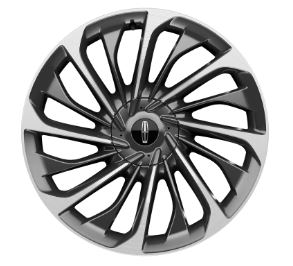 22" Bright Machined Aluminum Wheel with Magnetic Painted Pockets