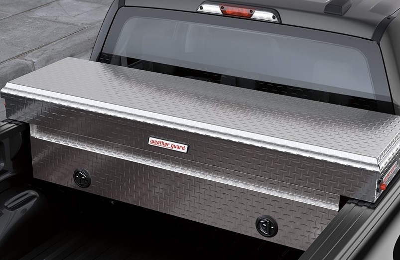 Premium Aluminum Crossbed Storage Toolbox by Weather Guard - Bright